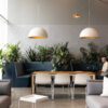 Espace cafétéria de type lounge de l'Espace Waverly situé dans le quartier Mile End de Montréal. Parfait pour les événements corporatif à Montréal